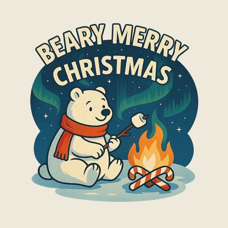 Beary, joyeux feu de camp de Noël