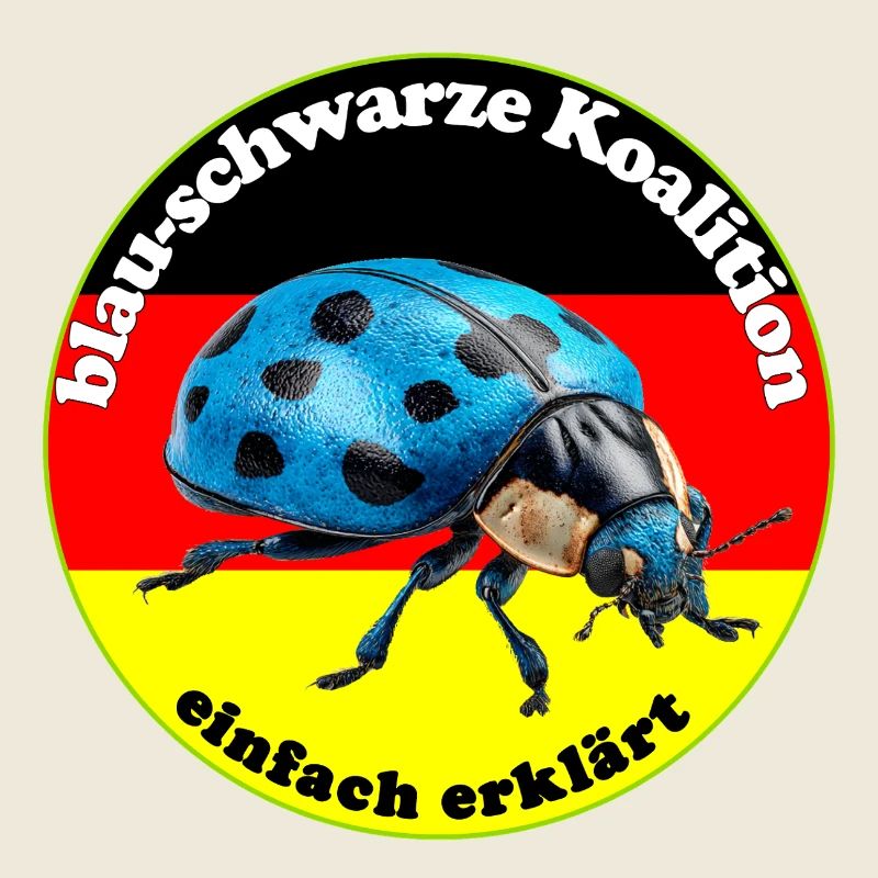 Blauer Käfer widerspiegelt den Wählerwillen
