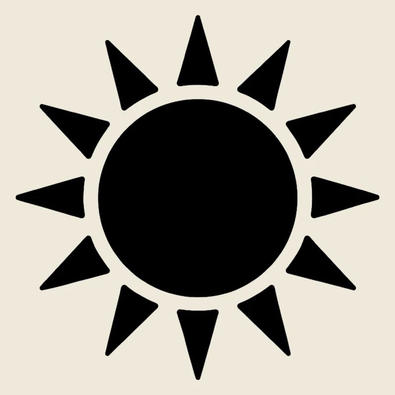 Sonnen Silhouette Kreis