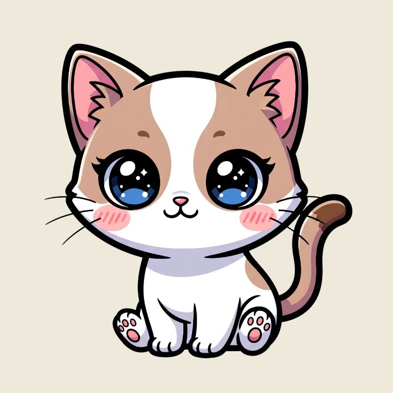 Charme de chaton Calico Kawaii