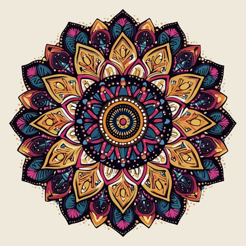 Lebendige Mandala-Blüte