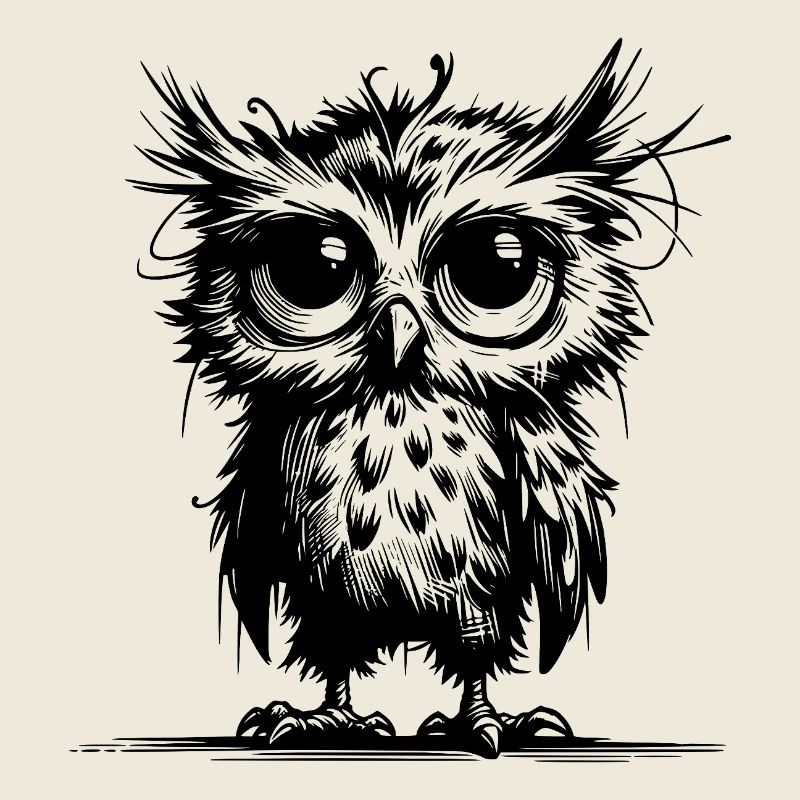 Müde Eulen Wächter des Waldes