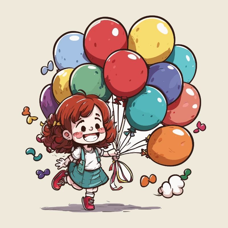 Filles du défilé de montgolfières