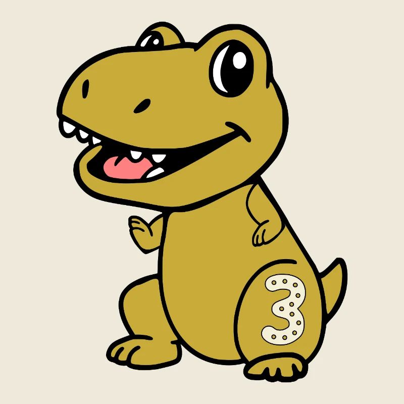 Dinosaure mignon - 3e anniversaire