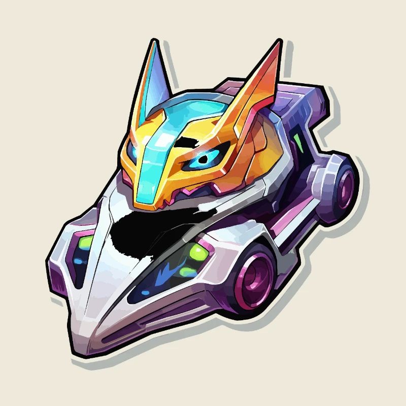 Neon Rennhelm Drachenstil