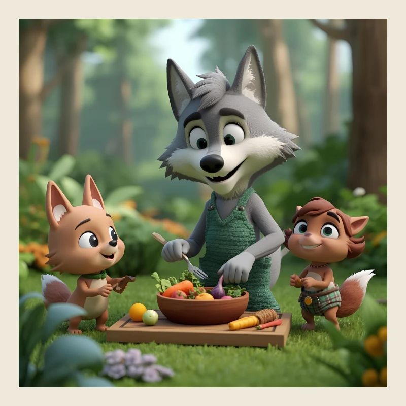 Wolf, veganer Wolf, freundlicher Wolf