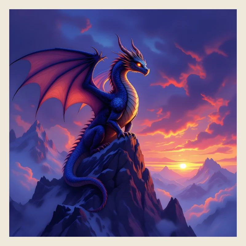 Dragon at sunset