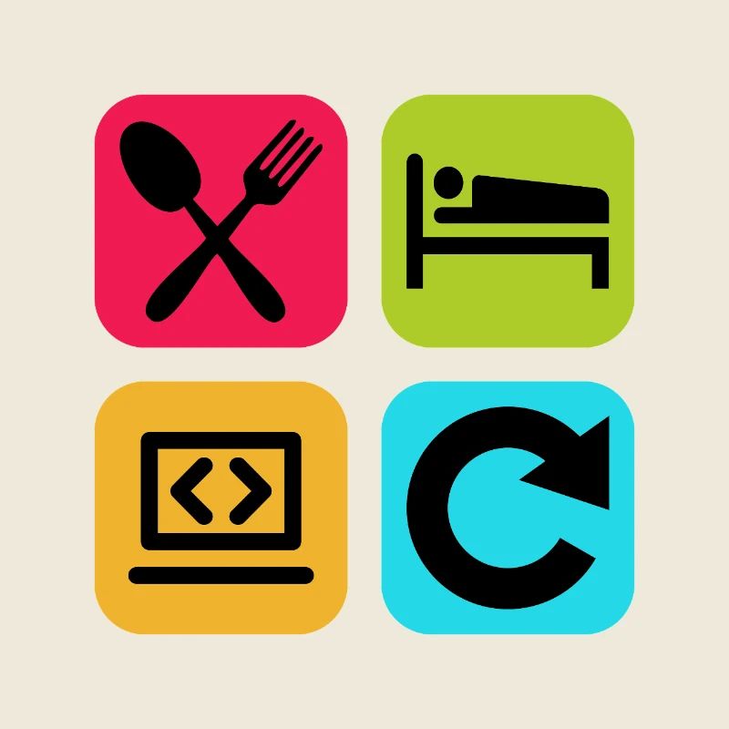 Code de citation drôle répété par le programme Eat Sleep