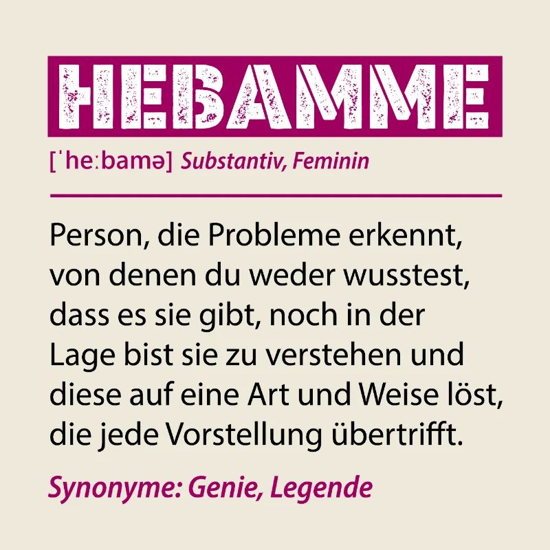Hebamme Definition Lustiges Beruf Spruch Geschenk