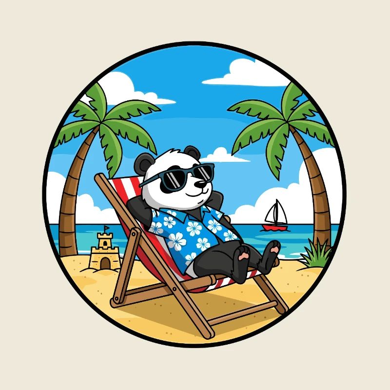Ambiance estivale de vacances à Panda Beach Cool