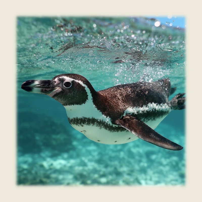 Penguin Sous-marin Turquoise Nature Nature