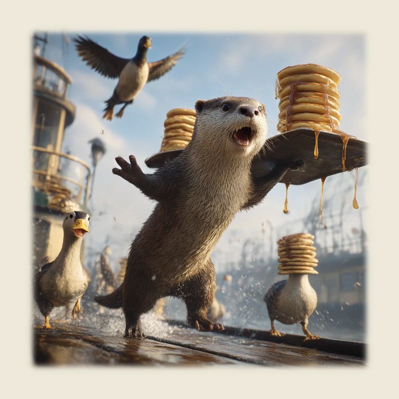 Drôle de design de pancake de lourtre Chaos Harbor