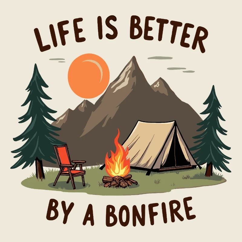 Life is better by a Bonfire Camping Adventure