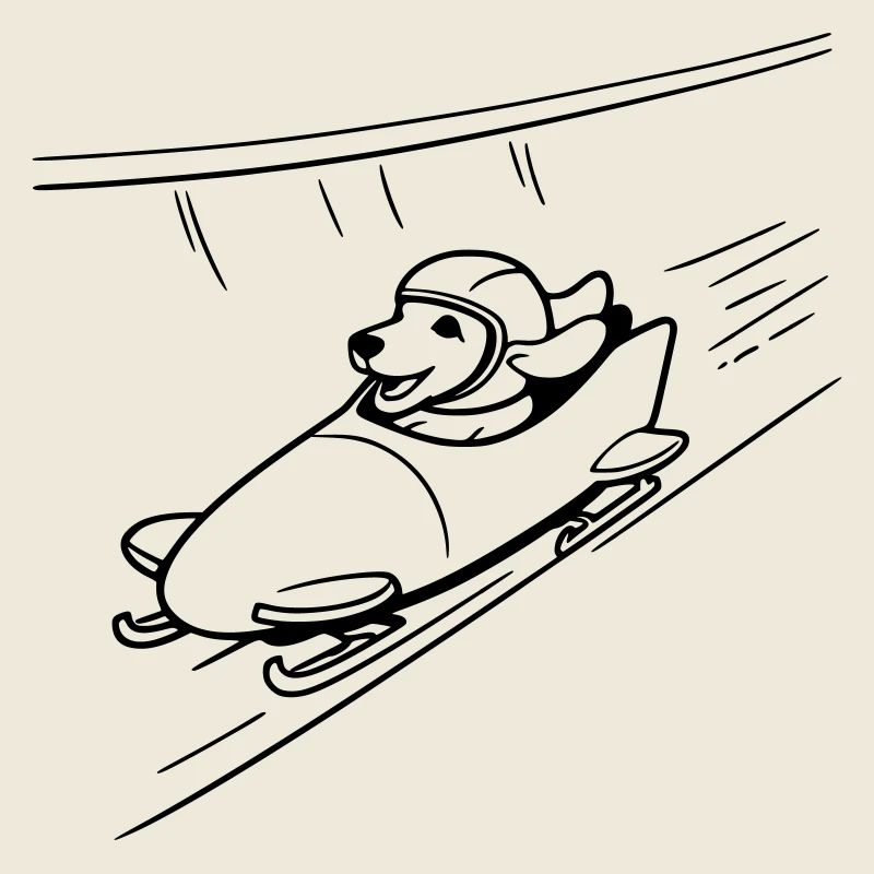 dackel eis bob kanal line art