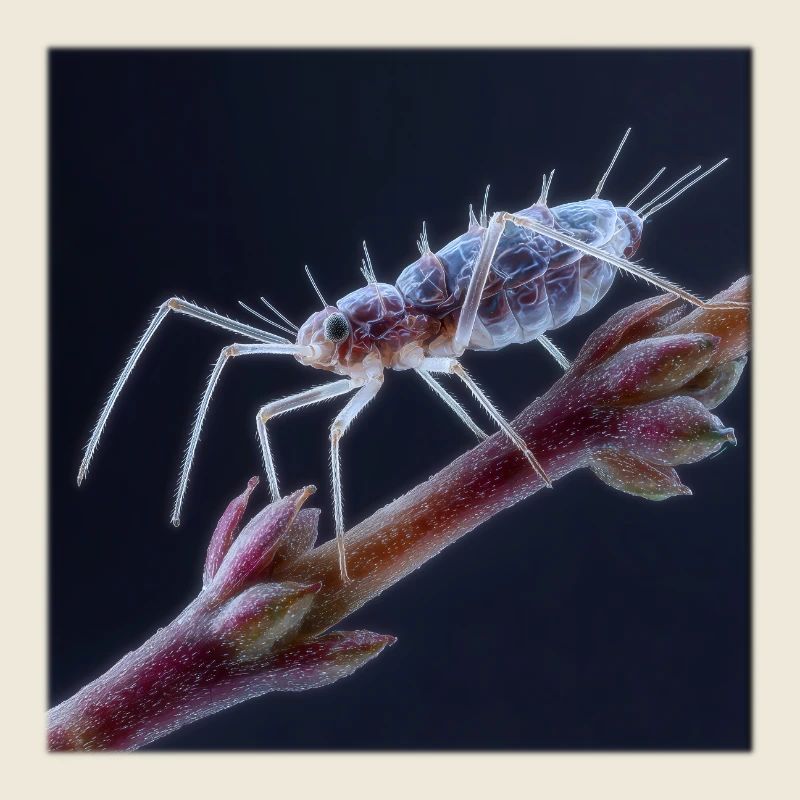 Graphique fascinant des macro-insectes pucerons