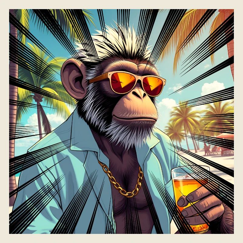 Resort style tropical monkey