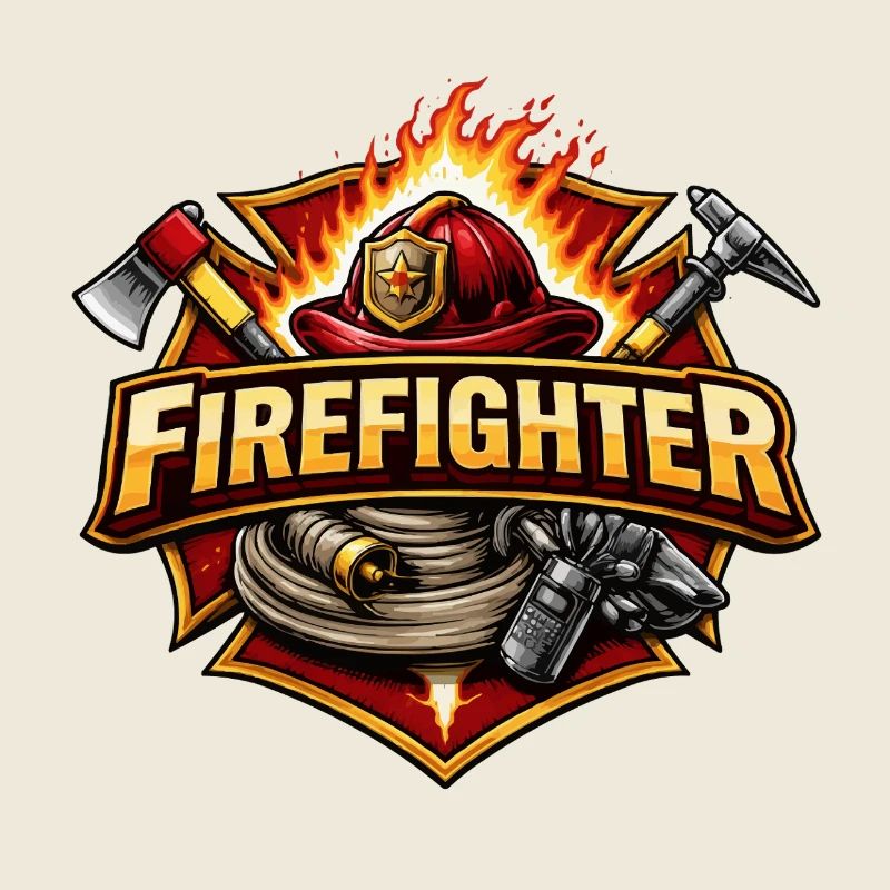 Firefighter Hero Emblem Fire Brigade