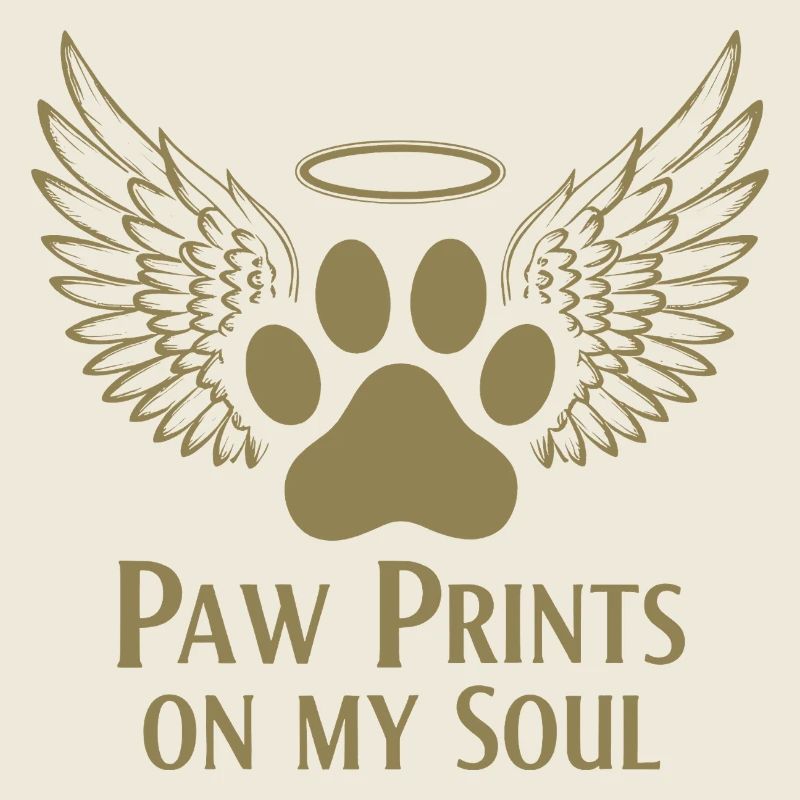 Pug Dog Nuage Ailes d’Ange Adieu Deuil