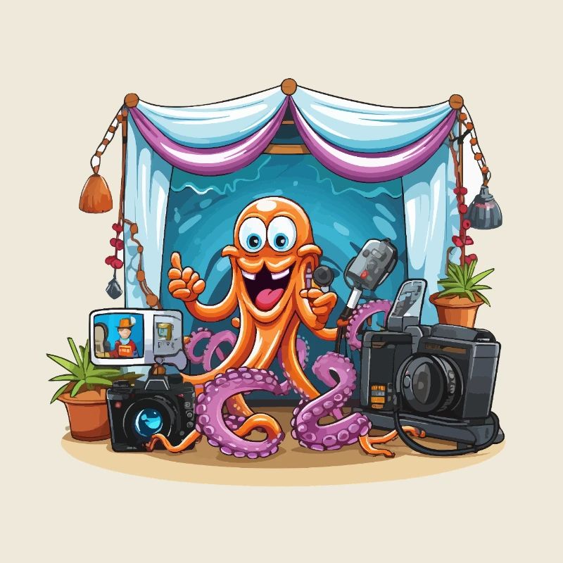 Influenceuse pieuvre sur scène