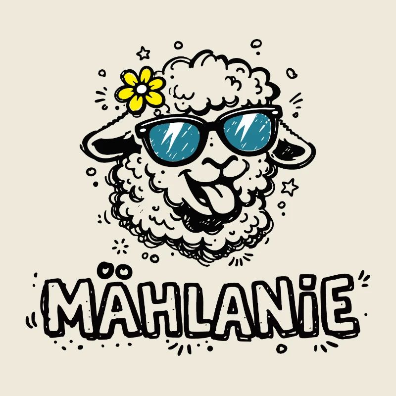 Mählanie Funny Sheep Pun Name Melanie