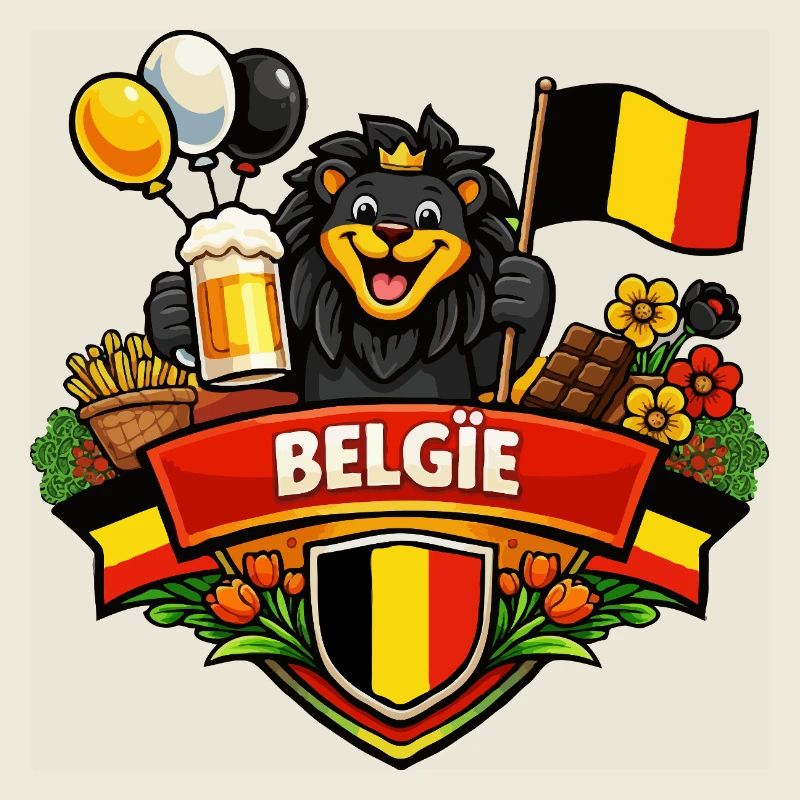 Belgiens fröhliches Logo