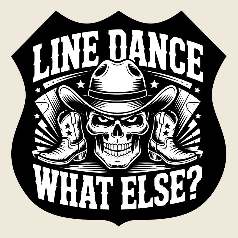 Bottes de cowboy LineDance en crâne