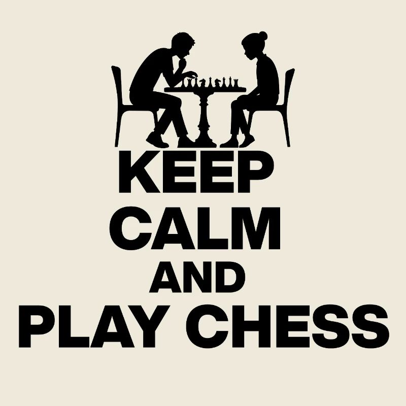 KEEP CALM AND PLAY CHESS! CHESS FANS white