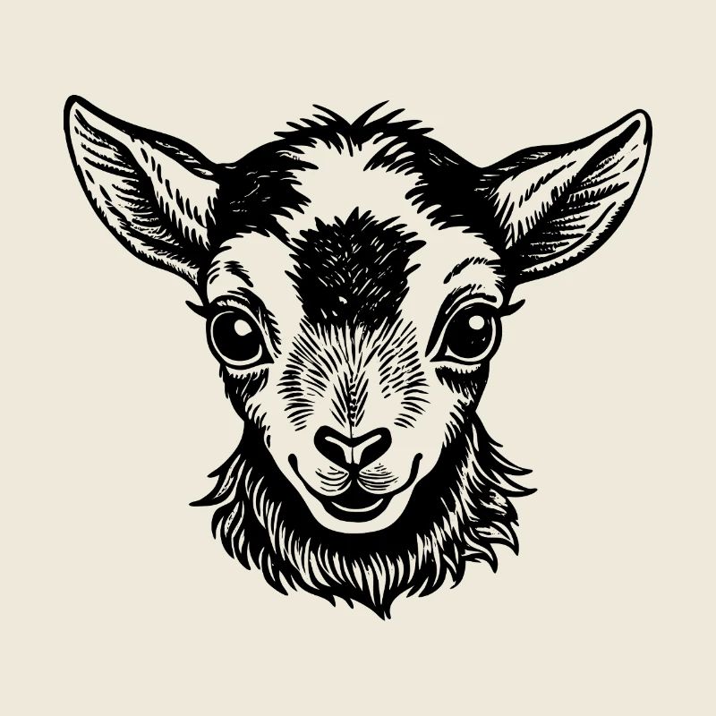Visage de chevreau bébé