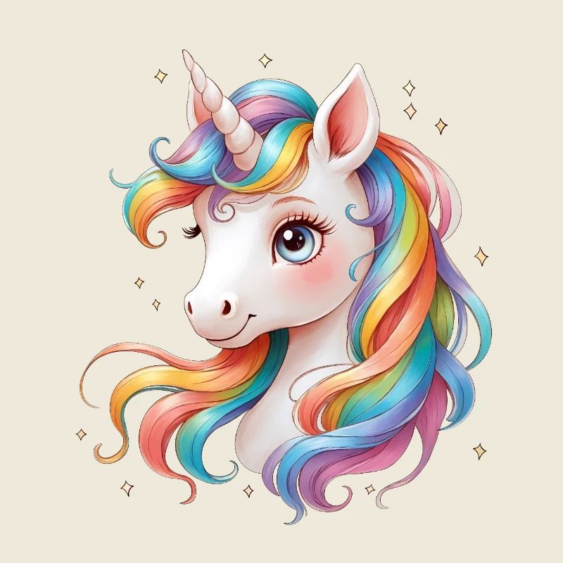 Regenbogen Einhorn - Cute Rainbow Unicorn