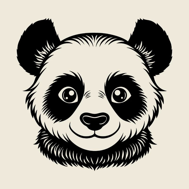 Visage de bébé panda