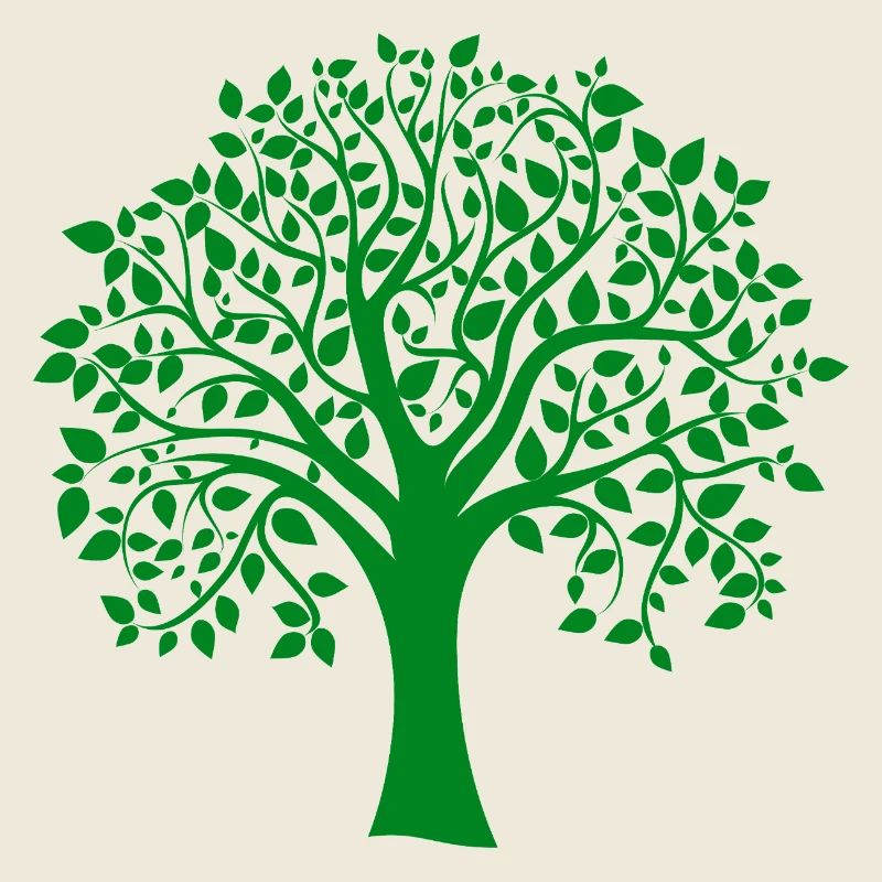 Base Green Jumbo Tree Print Silhouette