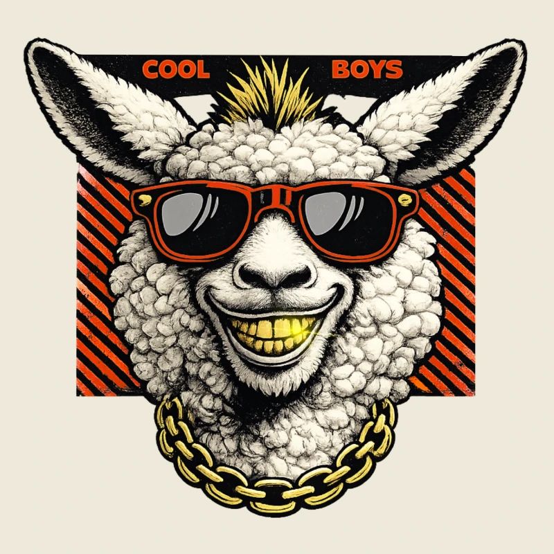 Casual lamb with sunglasses.... Cool boys