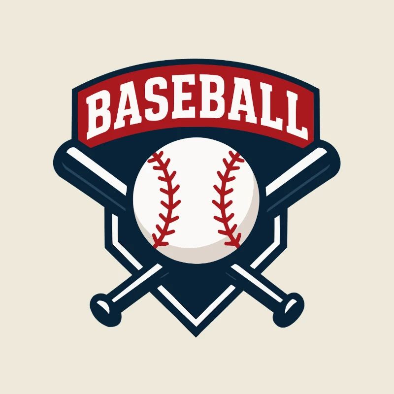 Baseball Emblem Schild mit Ball