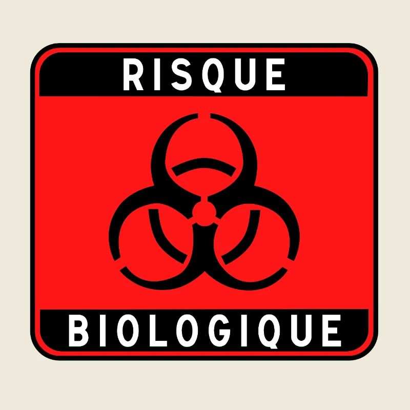 Panneau danger biologique, risque infectieux, mati