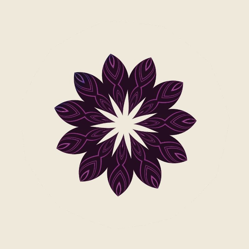 Dunkle Purpur Mandala Blume