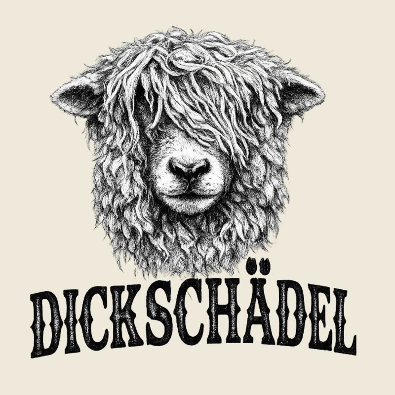 Witziges Schaf Dickschädel