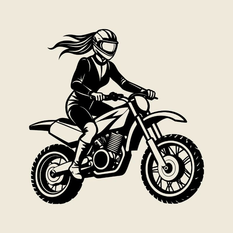 Fille de motocross