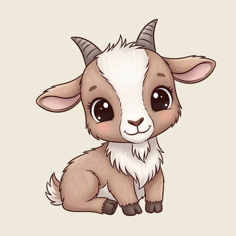 Dessin animé mignon de chevreau