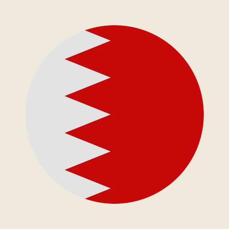 Drapeau rond de Bahreïn