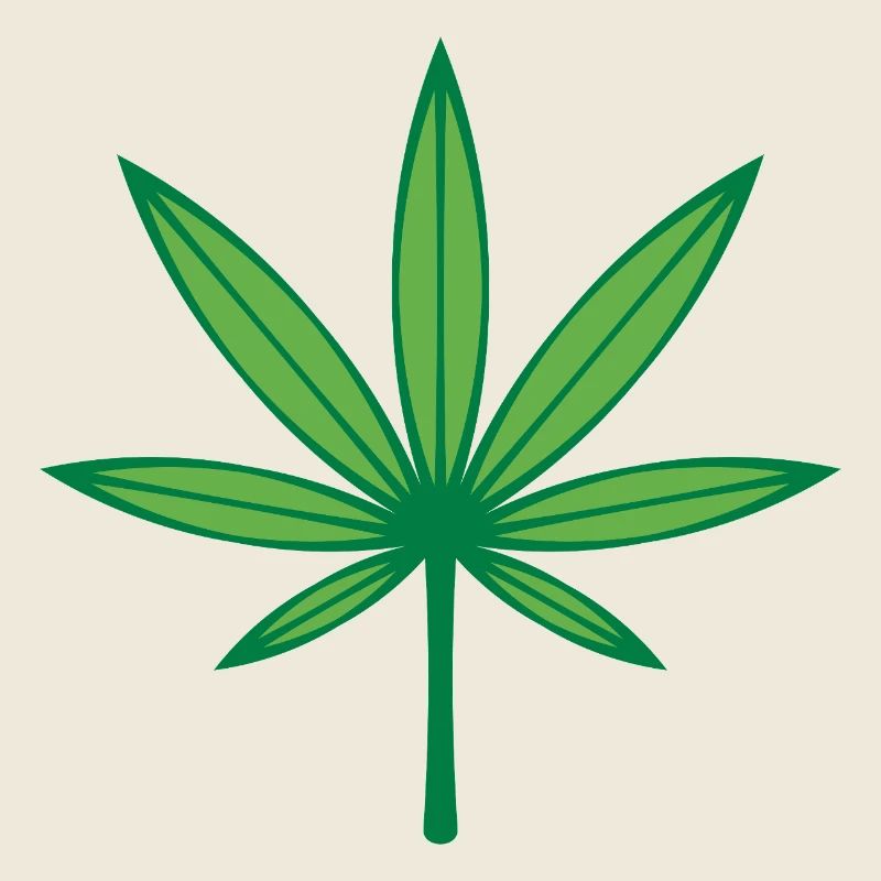 Cannabis / Marihuana / Hanf (Outline / 2C Green)