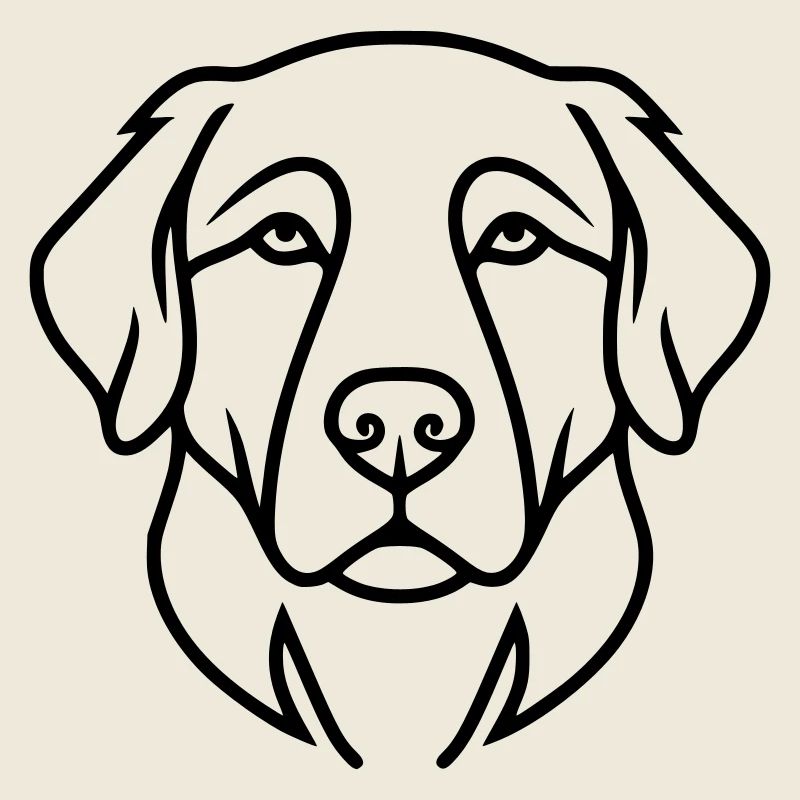 Labrador Dog Head Outline
