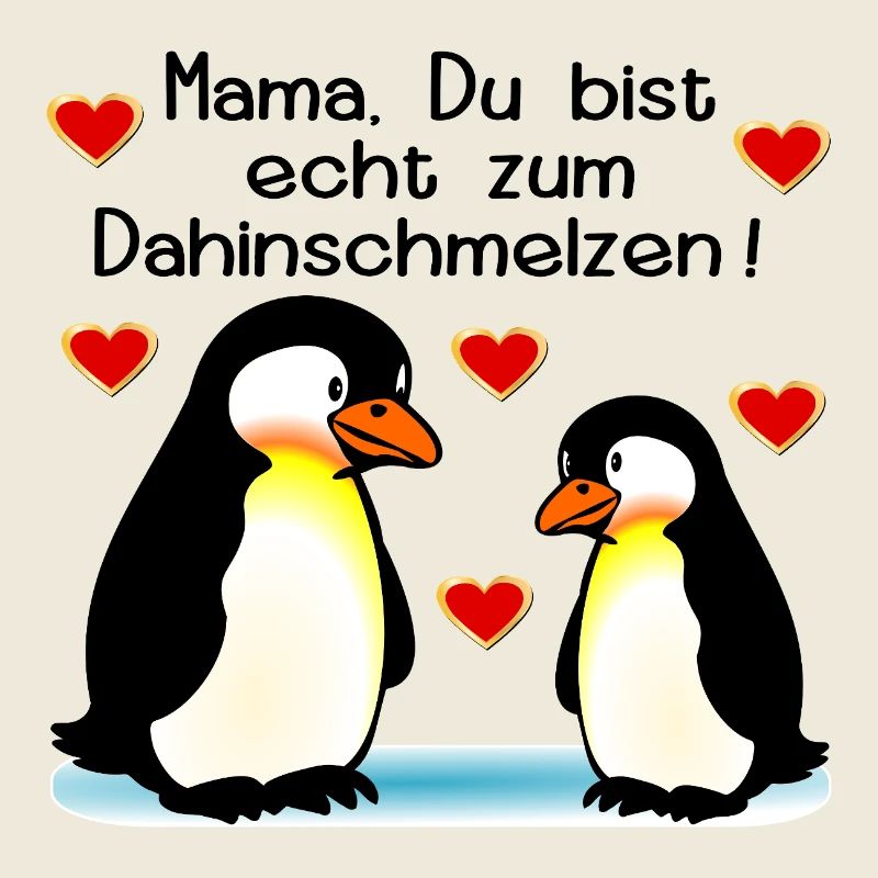 Mama Kind Pinguine Muttertag