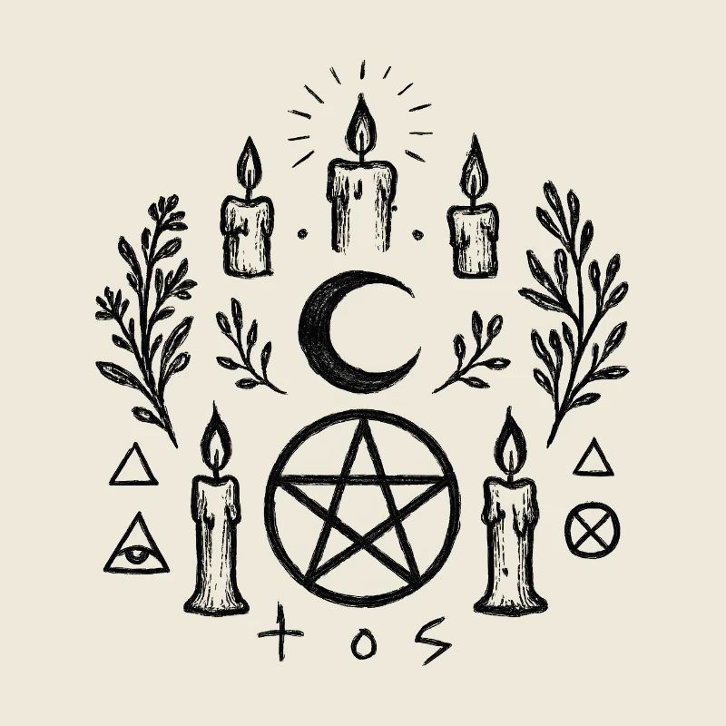 Moon Pentagram Candle Ritual