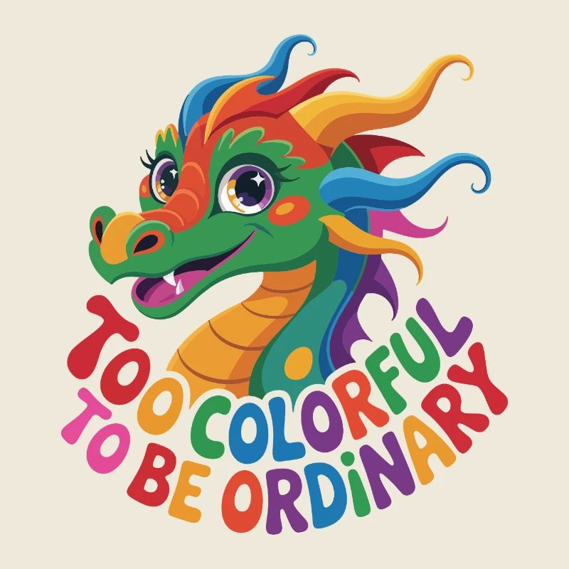 Farbenfroher eigenständiger Drache