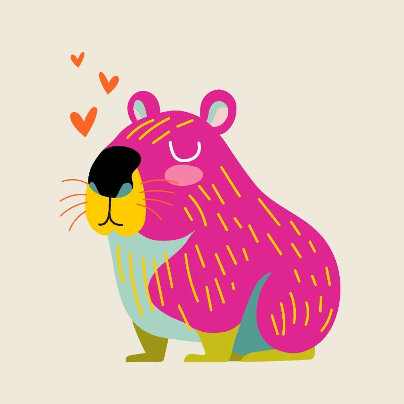 Glückliches Kapybara