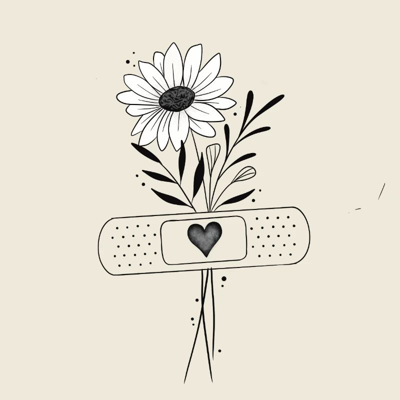 Gänseblümchenherz-Schleife