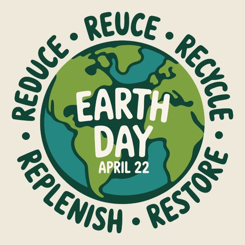 Earth Day Circle: Wiederverwendung und Recycling