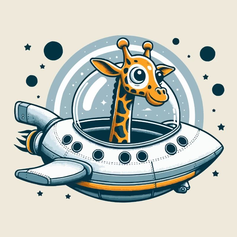 Aventure spatiale de girafe