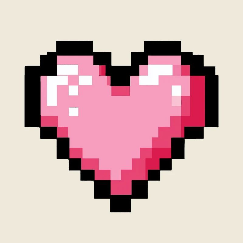 Retro 8-Bit-Pixelherz