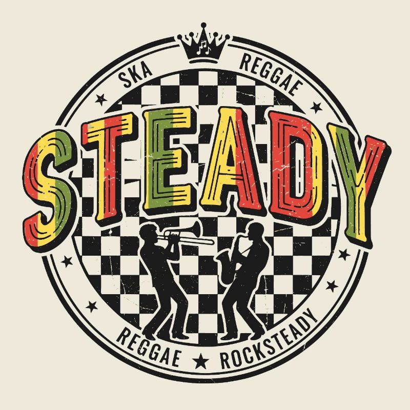 Steady Ska Reggae Circle Logo